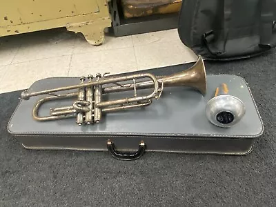 Vintage Cleveland Musical Instrument Company Trumpet 1955 119766 CONN4 & Mute • $199.99