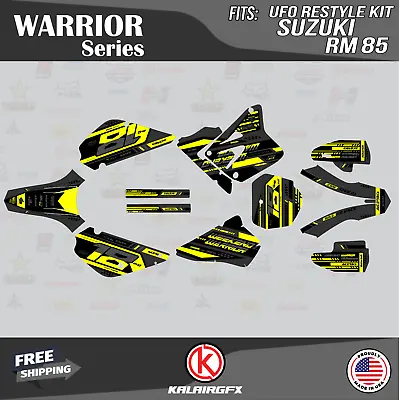 $129.99 • Buy Graphics Kit For Suzuki RM85 (2001-2023) UFO RESTYLE Warrior-Yellow Shift