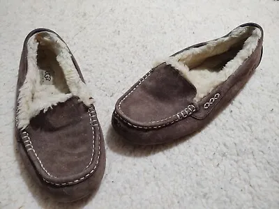 UGG Australia Ansley Moccasin Slippers Shoes 3312 Brown Women’s Size 10 • $30