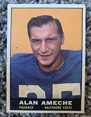 1961 Topps #3 Alan Ameche Fullback Baltimore Colts • $6