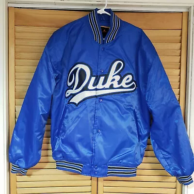 Vintage 80s Starter Duke Blue Devils Satin Baseball Varsity College Jacket • $104.98