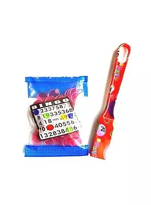 Red Designer Bingo Magnetic Wand And Bag Of 100 Assorted Color Magnetic Chips • $14.95