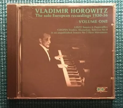 Vladimir Horowitz: The Solo European Recordings Volume 1 CD • $7