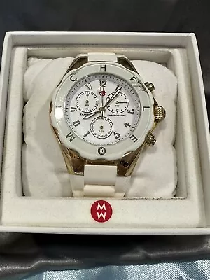 Michele Jelly Bean Tahitian Ladies Chronograph Watch Water R 50m- MWW12F000006 • $40