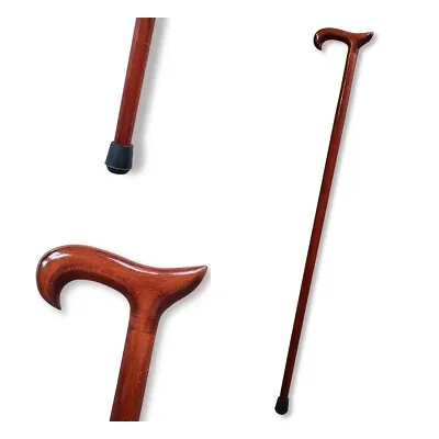 £14.99 • Buy DERBY Wooden Walking Stick Cane | Classic Natural Wood SHINY Ø27mm [07C]