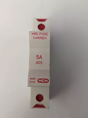 MEM MEMERA 2000 AC5 5 Amp Cartridge Fuse Link + Fuse • £6.70