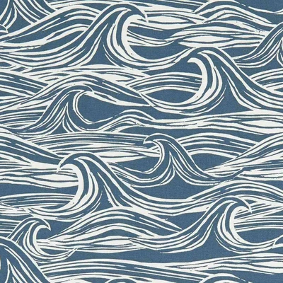£19.19 • Buy Clarke And Clarke Surf Navy Cotton PVC WIPE CLEAN Tablecloth Oilcloth