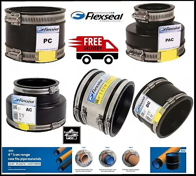 £26 • Buy Flexseal Flexible Rubber Boot Reducer Coupling Adaptor Pipe Connector Joiner 