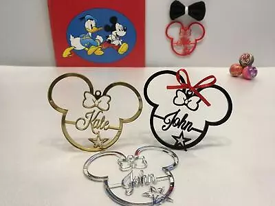 Personalized Name Mickey / Minnie Mouse Custom Ornaments Disney Gift For Kids • $6.90