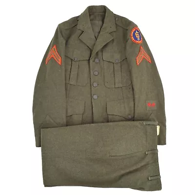 WWII USMC Marine Named/IDed 6th Marine Division Uniform Set With Cuff Striker • $140