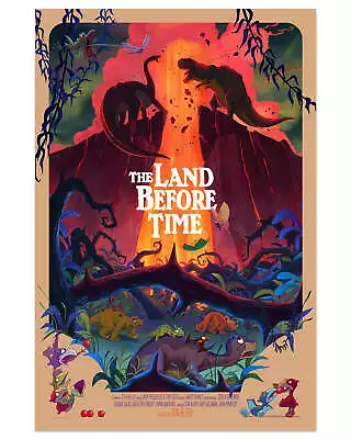 The Land Before Time By Izzy Burton Ltd Edition X/100 Poster Print Mondo MINT • $85