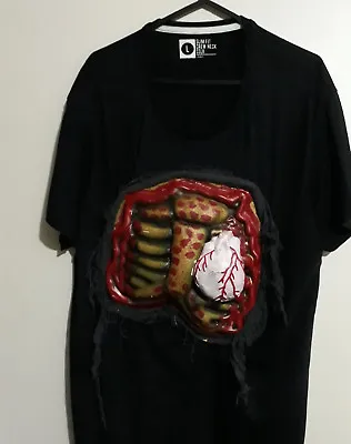 £20 • Buy Zombie Ripped Torso T-shirt Large Beating Heart Walking Dead Cosplay Costume