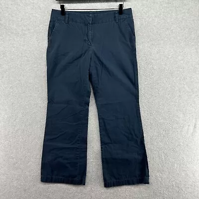 J.CREW Pants Womens SIze 4 Short Blue Chino Flat Front City Fit Canvas • $19.90