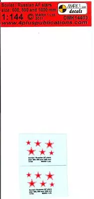 Mark I Decals 1/144 RUSSIAN AIR FORCE RED STARS INSIGNIA • $3.99