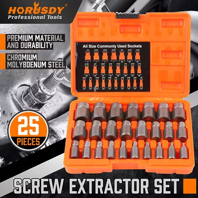 25 Pack Damaged Screw Extractor Remover For Stripped Head Screws Nuts Bolts • £26.99