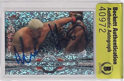 Mark Hunt Signed 2013 Topps Finest UFC Refractors Card #3 BAS COA Pride FC Auto • $99.99