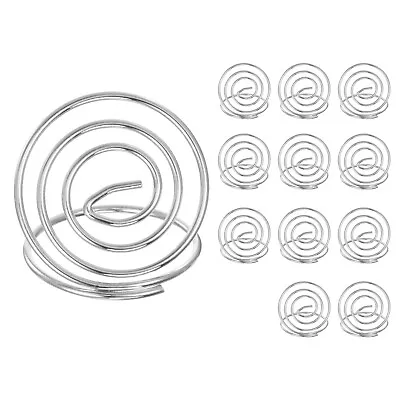12pcs Table Number Holders 30mm Tall 30mm Base Width Mini Circle Silver Tone • £7.25