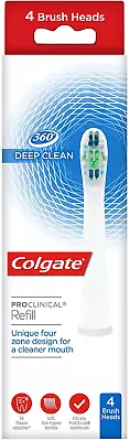 Colgate 360 ProClinical Deep Clean Toothbrush Refill Brush Heads X4 Multipack • £22.17