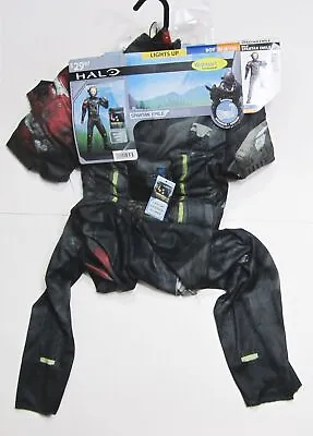 Halo SPARTAN EMILE Halloween Costume LIGHTS UP Boys Size Medium 8-10 NEW • $21.90