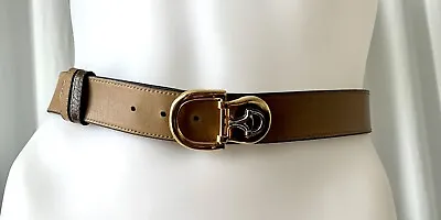 Vintage 70s Gucci Reversable Horse Bit Belt Gold Silver Rare  • $677.68