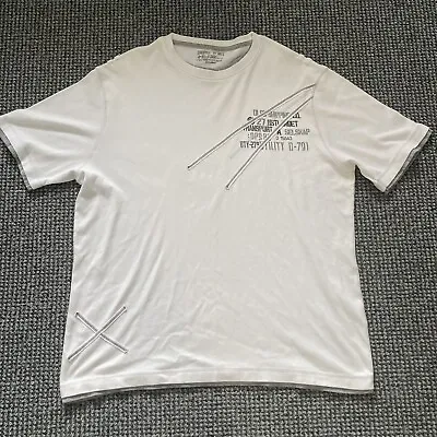 £10.97 • Buy Urban Spirit White Short Sleeve T-Shirt With Text Mens Size XXL