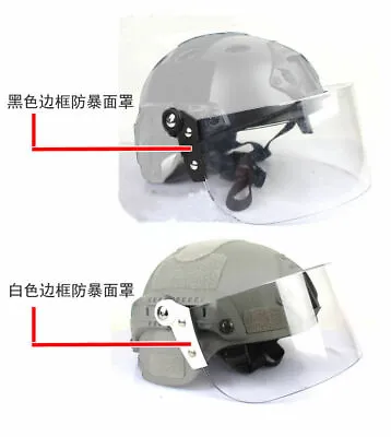 Tactical Flip Up Face Shield Lens Goggles Riot Mask Visor For Fast Helmet Guide • $11.25