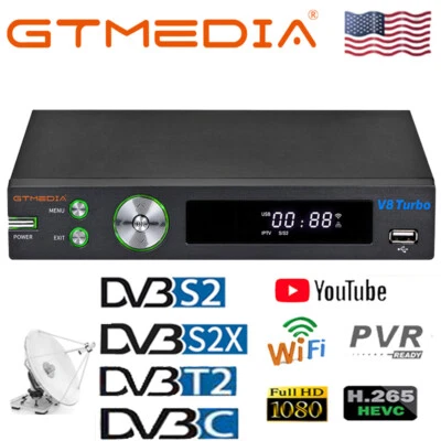 $30.99 • Buy HD Digital Satellite DVB-S/S2/S2X/T2/C FTA Sat Receiver Youtube 1080P H.265 PVR 