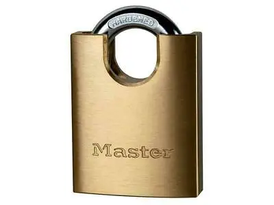 Master Lock Solid Brass 50Mm Padlock 5-Pin Shrouded Shackle MLK2250 • £17.31
