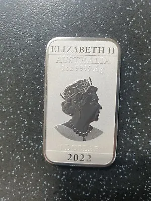 £1.99 • Buy 2022 Australian 1oz Silver Dragon Coin Bar Perth.9999 UNC.