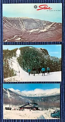 STOWE VERMONT VT~Mount Mt Mansfield Ski Area~3 1960's Postcards • $2.95