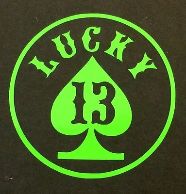 $4.89 • Buy Lucky 13 Decal Sticker 14 Colors Car Spade Ford Chevy Dodge Vw Jdm Honda Mazda