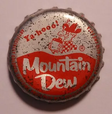 Vintage  Mountain Dew  Ya-hooo! ..cork..used..SODA BOTTLE CAP #2 • $4.99