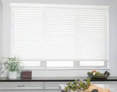 LOTUS & WINDOWARE  62”W X 64 ”L  1” Vinyl Mini Blinds NEW Free Same Day Shipping • $54.99