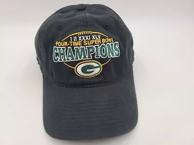 Green Bay Packers Four Time Super Bowl Champions Reebok Fit (Seems L-XL) Hat Cap • $17.49