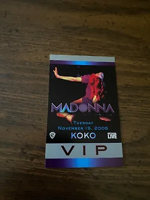 MADONNA Rare 2005 TOUR Full Color VIP Unused BACKSTAGE PASS • $9.99