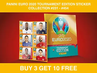 Panini Euro 2020 Tournament Edition Sticker Collection #231 - #454 • £0.99