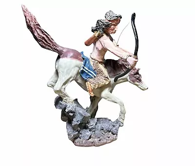 Native American Indian Warrior On Horse Bow & Arrow Shooter Figure Statue Model • £24.99