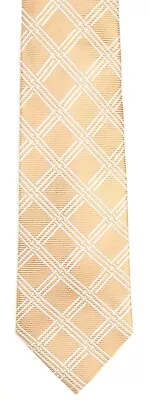 Bugatchi Mens Champagne Silk Check Tie L37728 • $63.20