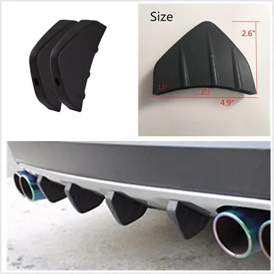 $17.23 • Buy 3 Pcs/Set Black PVC Car Rear Bumper Diffuser Molding Point Garnish For All Cars