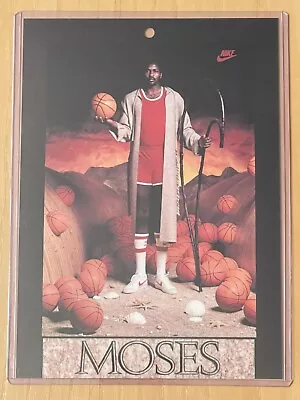1983-1985 Moses Malone Nike Poster Card “Moses” HOF High Grade • $119