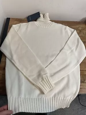 Thom Sweeney Roll Neck Chunky Sweater (XL) Extra Fine Merino Wool  BNWT RRP £425 • £36