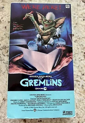 Gremlins RARE VHS Tape Steven Spielberg HTF Original Cover 1984-85 Horror Comedy • $25