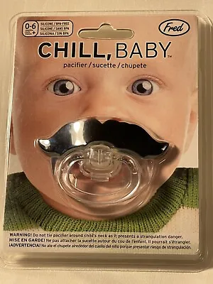 NEW Chill Baby Mustache Pacifier 0-6 Months BPA Free • $3.78