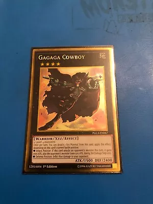 YUGIOH Gold Rare Gagaga Cowboy PGL3-EN067 1st Edition • $4.81