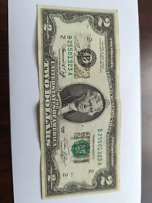 1976 B $2 Dollar Fed Res Note New York B25501323A  • $5