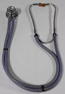 VINTAGE ~ Double Head Stethoscope ~ Gray/Chrome ~ Tested ~ Unbranded • $10.43