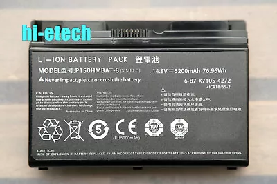 Genuine 6-87-X710S-4273 P150HMBAT-8 Battery For Clevo Sager NP8278 P150 P170EM • $54.99