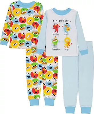 Sesame Street Toddler Boys  It Is Time  Snug Fit Pajamas Set Size 2T 3T 4T • $20.99