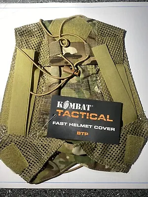 Kombat Tactical Mesh Fast Helmet Cover Btp Paint Ball Air Soft Cammo • £9