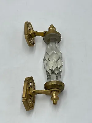 1 Vintage Clear Faceted Glass 6  Dresser Kitchen Cabinet Door Drawer Pull • $10.15